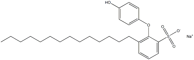 4'-Hydroxy-6-tetradecyl[oxybisbenzene]-2-sulfonic acid sodium salt Struktur