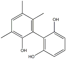 3',5',6'-Trimethyl-1,1'-biphenyl-2,2',6-triol Struktur