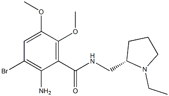 2-Amino-3-bromo-5,6-dimethoxy-N-[[(2S)-1-ethylpyrrolidin-2-yl]methyl]benzamide Struktur