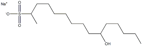 10-Hydroxypentadecane-2-sulfonic acid sodium salt Struktur