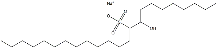 9-Hydroxytricosane-10-sulfonic acid sodium salt Struktur