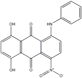 1-Anilino-5,8-dihydroxy-4-nitroanthraquinone Struktur