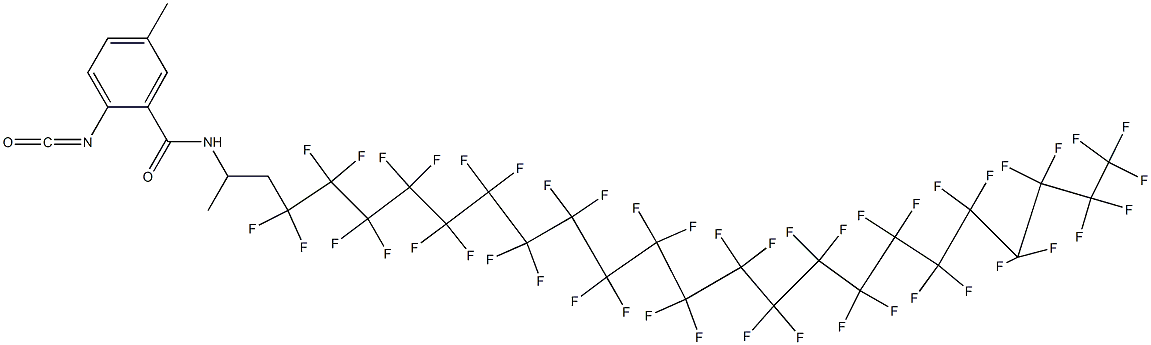 2-Isocyanato-5-methyl-N-[2-(pentatetracontafluorodocosyl)-1-methylethyl]benzamide Struktur