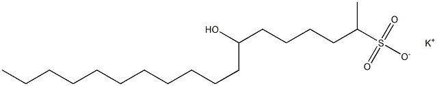 7-Hydroxyoctadecane-2-sulfonic acid potassium salt Struktur