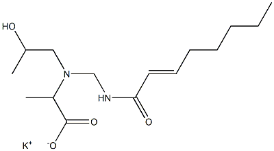 2-[N-(2-Hydroxypropyl)-N-(2-octenoylaminomethyl)amino]propionic acid potassium salt Struktur