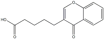 5-(4-Oxo-4H-1-benzopyran-3-yl)valeric acid Struktur