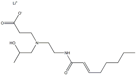 3-[N-(2-Hydroxypropyl)-N-[2-(2-octenoylamino)ethyl]amino]propionic acid lithium salt Struktur