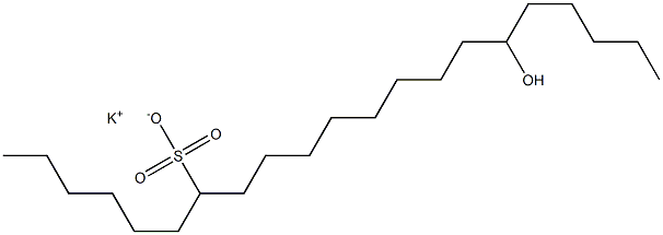 16-Hydroxyhenicosane-7-sulfonic acid potassium salt Struktur