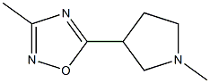 3-Methyl-5-(1-methyl-3-pyrrolidinyl)-1,2,4-oxadiazole Struktur