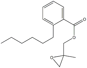 2-Hexylbenzoic acid 2-methylglycidyl ester Struktur