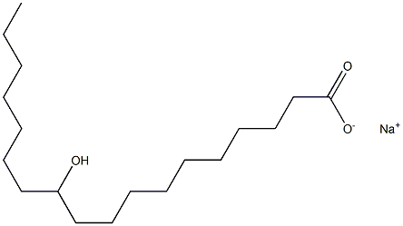 11-Hydroxystearic acid sodium salt Struktur