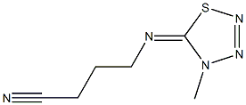 4-[[(4,5-Dihydro-4-methyl-1,2,3,4-thiatriazol)-5-ylidene]amino]butanenitrile Struktur