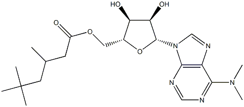 N,N-Dimethyl-5'-O-(3,5,5-trimethylhexanoyl)adenosine Struktur