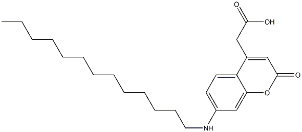 7-(Tridecylamino)-2-oxo-2H-1-benzopyran-4-acetic acid Struktur