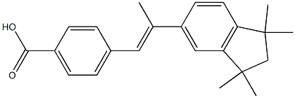 4-[(E)-2-(1,1,3,3-Tetramethylindan-5-yl)-1-propen-1-yl]benzoic acid Struktur