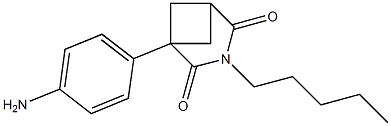 1-(4-Aminophenyl)-3-pentyl-3-azabicyclo[3.1.1]heptane-2,4-dione Struktur