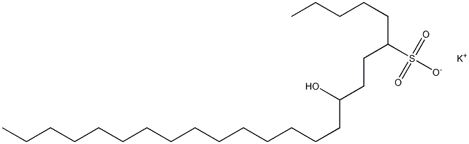 9-Hydroxytetracosane-6-sulfonic acid potassium salt Struktur