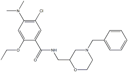 N-(4-Benzylmorpholin-2-ylmethyl)-5-chloro-2-ethoxy-4-(dimethylamino)benzamide Struktur