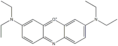 3,7-Bis(diethylamino)phenoxazin-5-ium Struktur