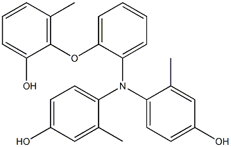 N,N-Bis(4-hydroxy-2-methylphenyl)-2-(2-hydroxy-6-methylphenoxy)benzenamine Struktur