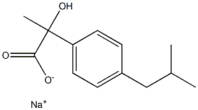 2-Hydroxy-2-(4-isobutylphenyl)propionic acid sodium salt Struktur