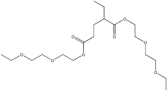 2-Ethylglutaric acid bis[2-(2-ethoxyethoxy)ethyl] ester Struktur