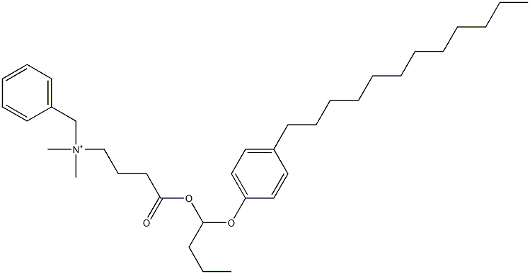 N,N-Dimethyl-N-benzyl-N-[3-[[1-(4-dodecylphenyloxy)butyl]oxycarbonyl]propyl]aminium Struktur