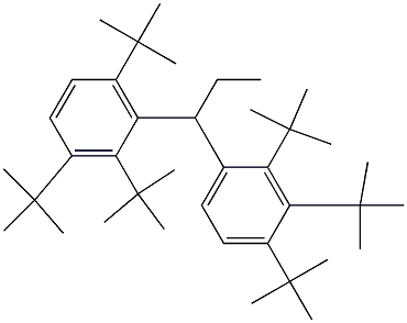 1-(2,3,4-Tri-tert-butylphenyl)-1-(2,3,6-tri-tert-butylphenyl)propane Struktur