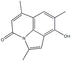 2,6,8-Trimethyl-9-hydroxy-4H-pyrrolo[3,2,1-ij]quinolin-4-one Struktur