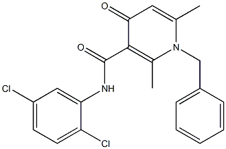 N-(2,5-Dichlorophenyl)-1-benzyl-2,6-dimethyl-4-oxo-1,4-dihydro-3-pyridinecarboxamide Struktur