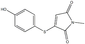 2-(4-Hydroxyphenylthio)-N-methylmaleimide Struktur