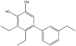 5,6-Diethyl-4-(3-ethylphenyl)benzene-1,2-diol Struktur