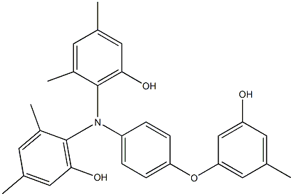 N,N-Bis(6-hydroxy-2,4-dimethylphenyl)-4-(3-hydroxy-5-methylphenoxy)benzenamine Struktur