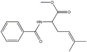 2-Benzoylamino-5-methyl-4-hexenoic acid methyl ester Struktur