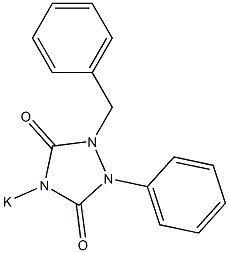 1-Benzyl-2-phenyl-4-potassio-1,2,4-triazolidine-3,5-dione Struktur