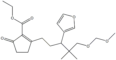 5-Oxo-2-[(1R,3S)-4,4-dimethyl-1-methoxymethoxy-3-(3-furyl)pentyl]-1-cyclopentene-1-carboxylic acid ethyl ester Struktur