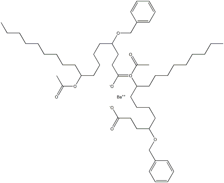 Bis(4-benzyloxy-9-acetyloxystearic acid)barium salt Struktur