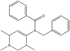 1,2,5-Trimethyl-1,2,5,6-tetrahydro-4-[benzyl(benzoyl)amino]pyridine Struktur