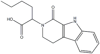 2-[(2,3,4,9-Tetrahydro-1-oxo-1H-pyrido[3,4-b]indol)-2-yl]hexanoic acid Struktur