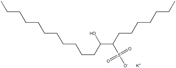 9-Hydroxyicosane-8-sulfonic acid potassium salt Struktur