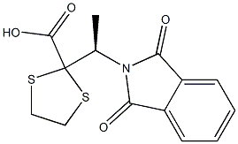 (-)-2-[(R)-1-Phthalimidylethyl]-1,3-dithiolane-2-carboxylic acid Struktur