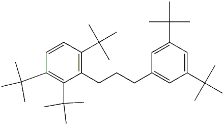 1-(2,3,6-Tri-tert-butylphenyl)-3-(3,5-di-tert-butylphenyl)propane Struktur