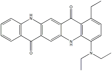 4-(Diethylamino)-1-ethyl-5,12-dihydroquino[2,3-b]acridine-7,14-dione Struktur