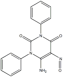 6-Amino-5-nitroso-1,3-diphenylpyrimidine-2,4(1H,3H)-dione Struktur