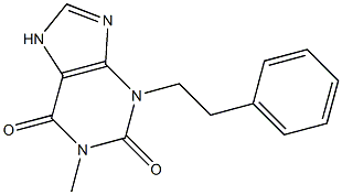 1-Methyl-3-phenethylxanthine Struktur