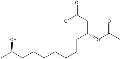 (3R,11R)-3-Acetoxy-11-hydroxylauric acid methyl ester Struktur