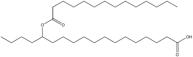 14-Tetradecanoyloxyoctadecanoic acid Struktur