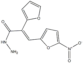 2-(2-Furyl)-3-(5-nitro-2-furyl)acrylic acid hydrazide Struktur