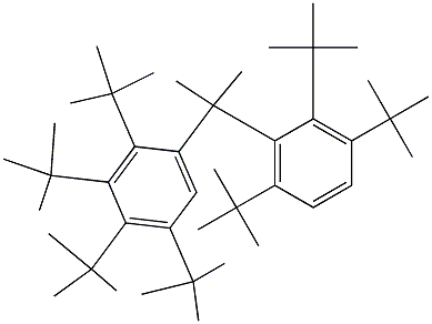 2-(2,3,4,5-Tetra-tert-butylphenyl)-2-(2,3,6-tri-tert-butylphenyl)propane Struktur