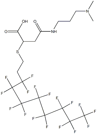 3-[[3-(Dimethylamino)propyl]carbamoyl]-2-[(3,3,4,4,5,5,6,6,7,7,8,8,9,9,10,10,10-heptadecafluorodecyl)thio]propionic acid Struktur